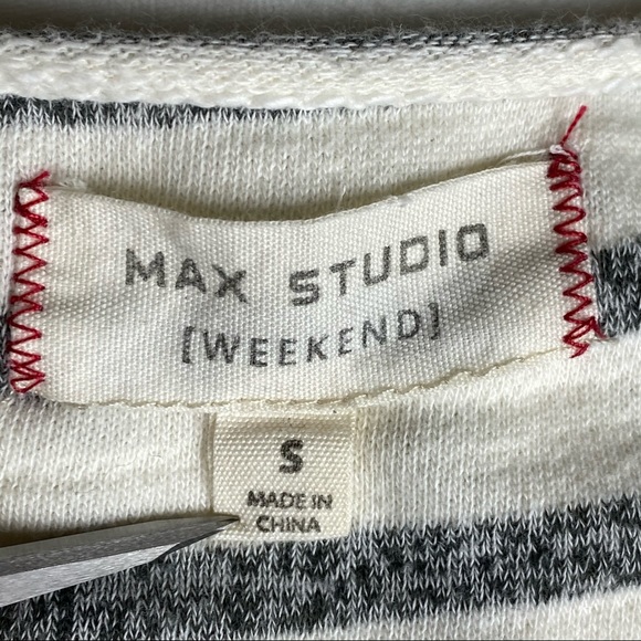 Max Studio Weekend Terry Striped Shift Dress Small - Picture 4 of 6